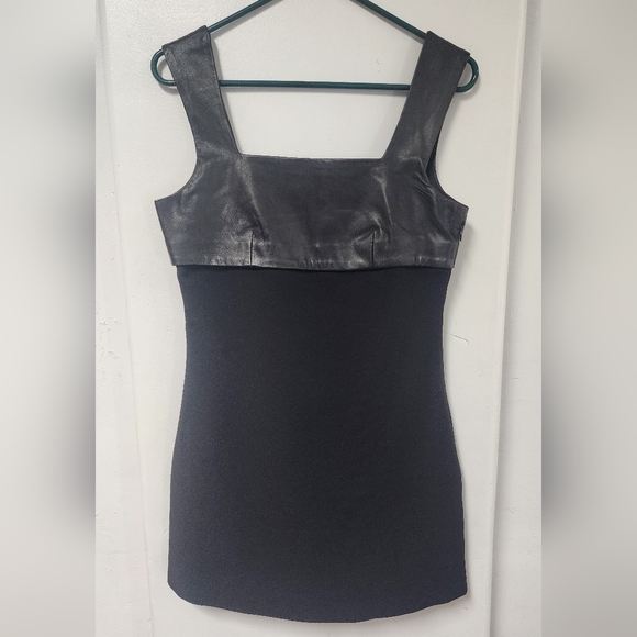 The Kooples Dresses & Skirts - The Kooples Black Lambskin Leather Bust Dress
